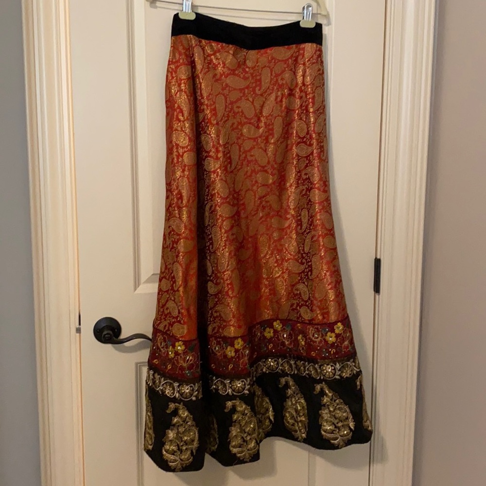 3pc brocade lehenga with embroidered dupatte